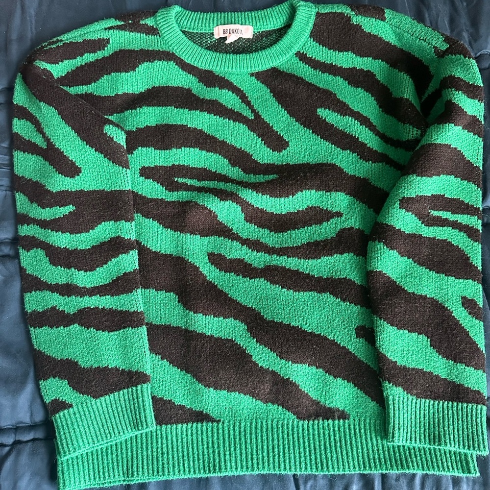 Cozy zebra print sweater